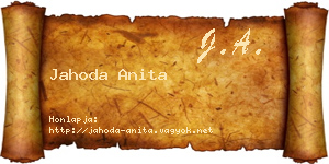 Jahoda Anita névjegykártya